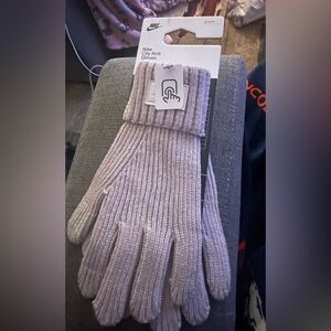 Nike Gray Knit Gloves Women's New